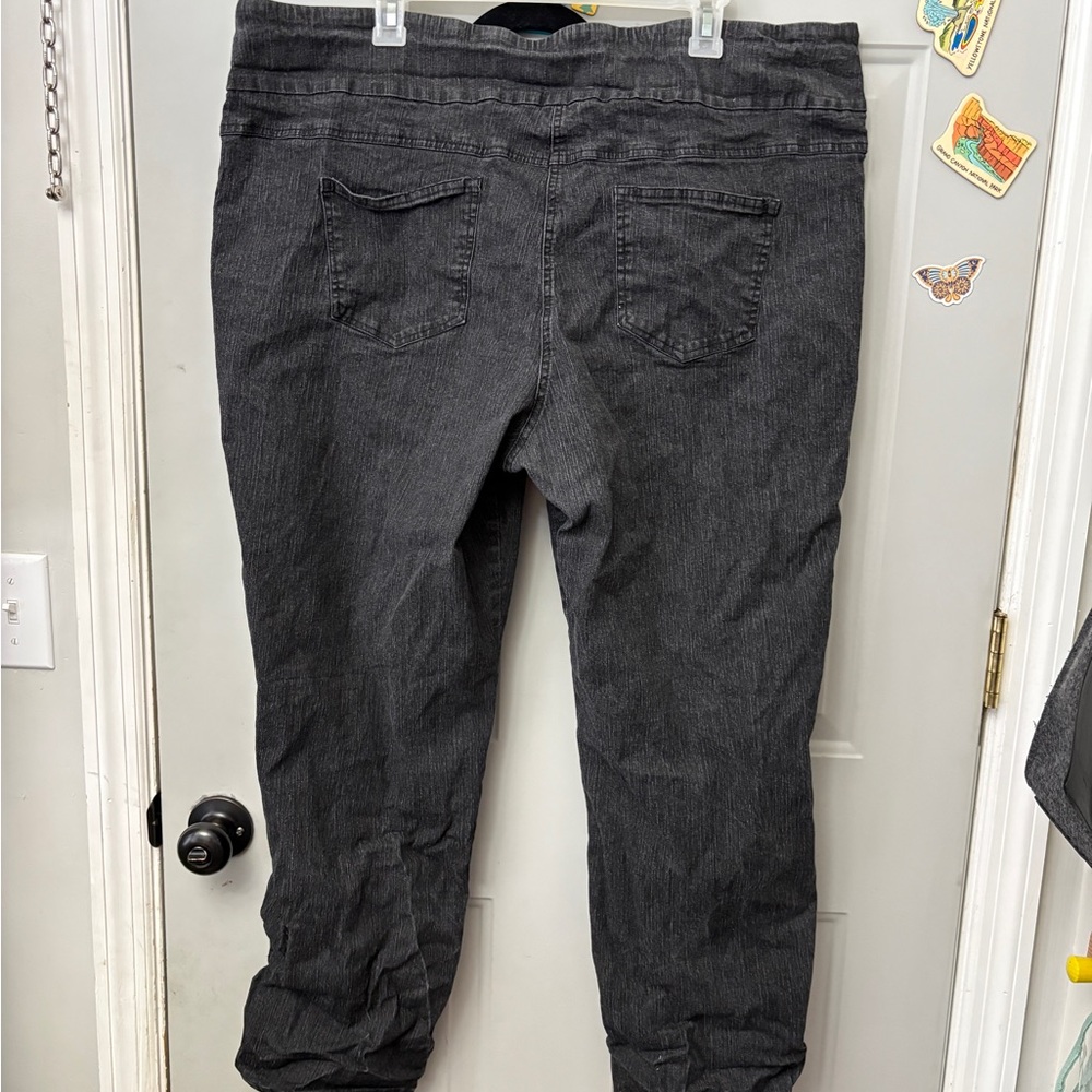 Ruby Rd. Black Jeans with Red Embroidery - Picture 2 of 7